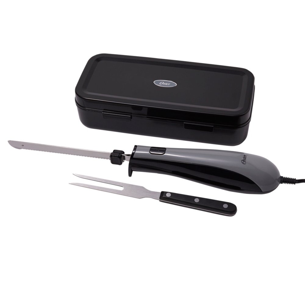 Oster® Electric Knife with Carving Fork & Storage Case, Grey Oster